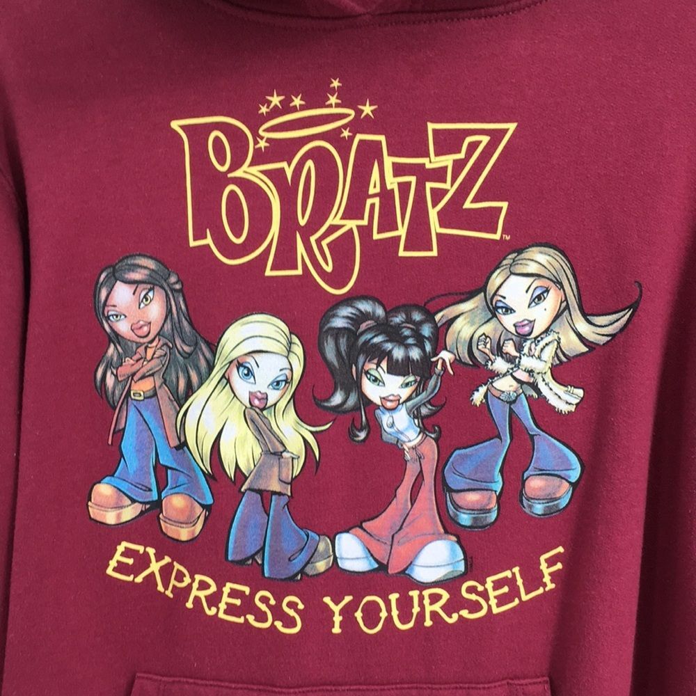 Bratz Hoodie Sweatshirt Express Yourself Juniors Large 11-13 - Picture 2 of 5